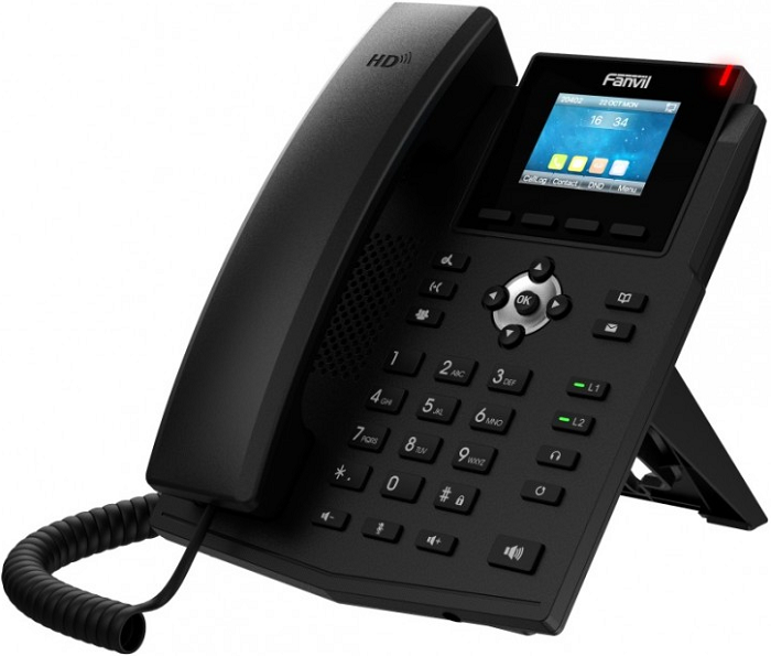 

Телефон VoiceIP Fanvil X3S Pro 2xEthernet 10/100, 4 SIP линии, HD аудио, цветной дисплей 2,4”, порт для гарнитуры, книга на 1000 записей, 6-я стороння, X3S Pro