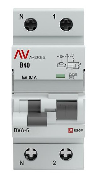 фото Автомат дифференциальный EKF rcbo6-1pn-40B-100-ac-av в Перми