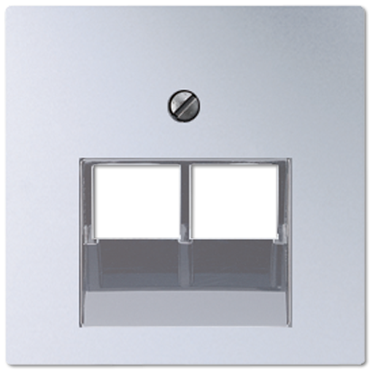 

Накладка Jung A569-2BFPLUAAL 2-ой наклонной ТЛФ/комп розетки ударопрочная AS 500 алюминий, A569-2BFPLUAAL