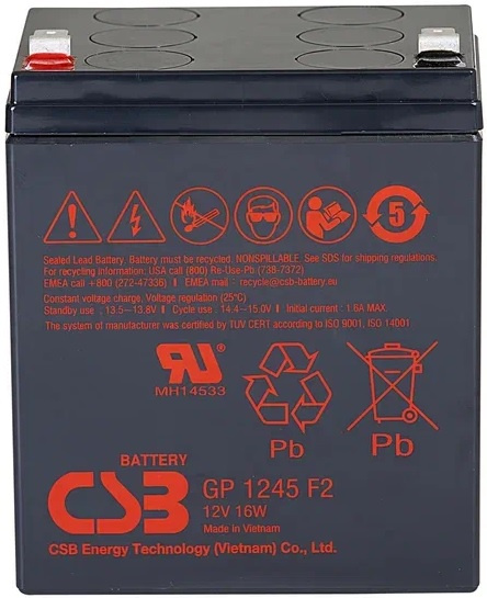 фото Аккумулятор  CSB GP1245 F2 (12V16W) CSB в Уфе