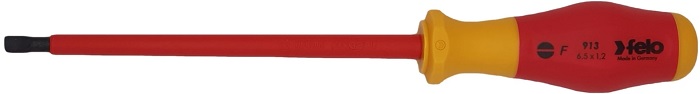 

Отвертка диэлектрическая Felo 91306590 шлицевая SL6,5x1,2x150, 91306590