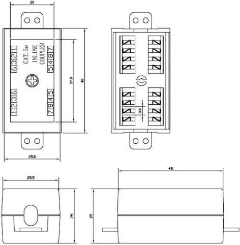 фото Адаптер проходной  Hyperline CA-IDC-C5e-WH в Санкт-Петербургe