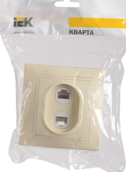 фото Розетка компьютерная+телефонная IEK EIK10-K33-DM в Казани