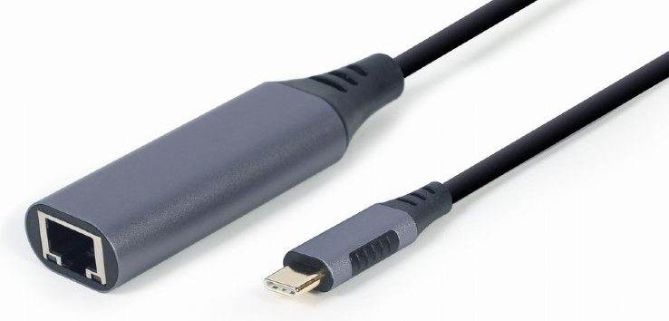 

Адаптер Cablexpert A-USB3C-LAN-01 USB-C (вилка) в гигабитную сеть Ethernet (розетка), A-USB3C-LAN-01