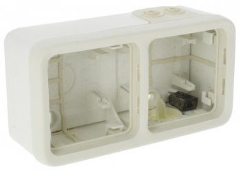

Коробка Legrand 69690 Plexo наружная 2 поста IP55 горизонтальный монтаж (белый), 69690
