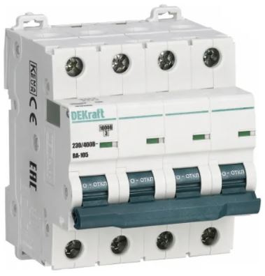 Изображение товара Автоматический выключатель DEKraft 13233DEK ВА-105 4 pola 2 А IP20