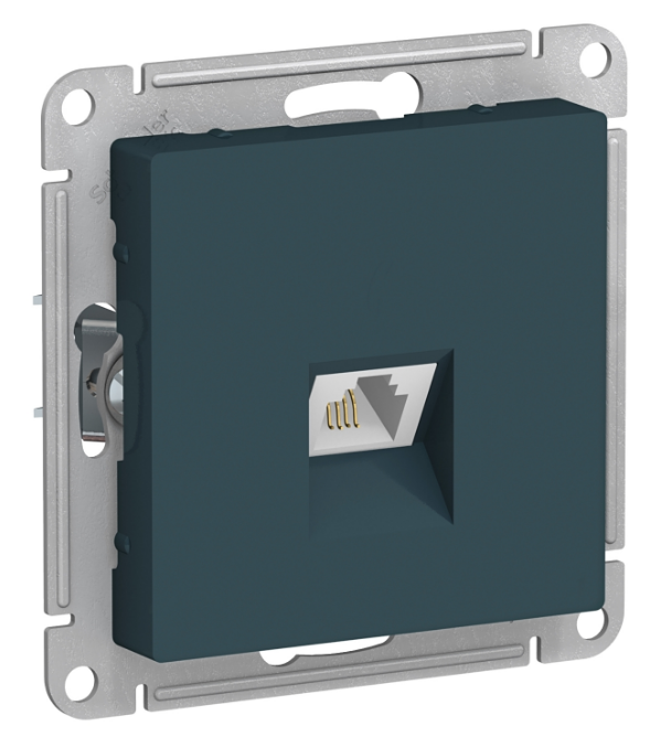 

Розетка Schneider Electric ATN000881 AtlasDesign телефонная RJ11, механизм изумруд, ATN000881