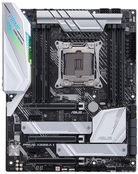 

Материнская плата ATX ASUS PRIME X299-A II (LGA2066,X299,8*DDR4(4266),8*SATA 6G RAID,2*M.2,5*PCIE,7.1CH,Glan,10*USB 3.2,USB Type-C), PRIME X299-A II