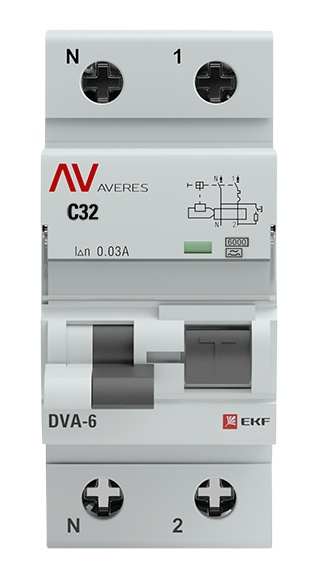 фото Автомат дифференциальный EKF rcbo6-1pn-32C-30-a-av в Уфе