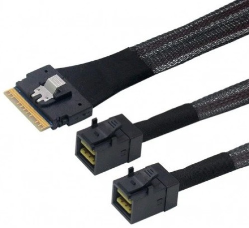 

Кабель LR-LINK LRSF5443(8i)-SAS4.0 SFF-8654 8i to 2xHDminiSAS SFF-8643 Cable ,0.8m (SAS 4.0), LRSF5443(8i)-SAS4.0