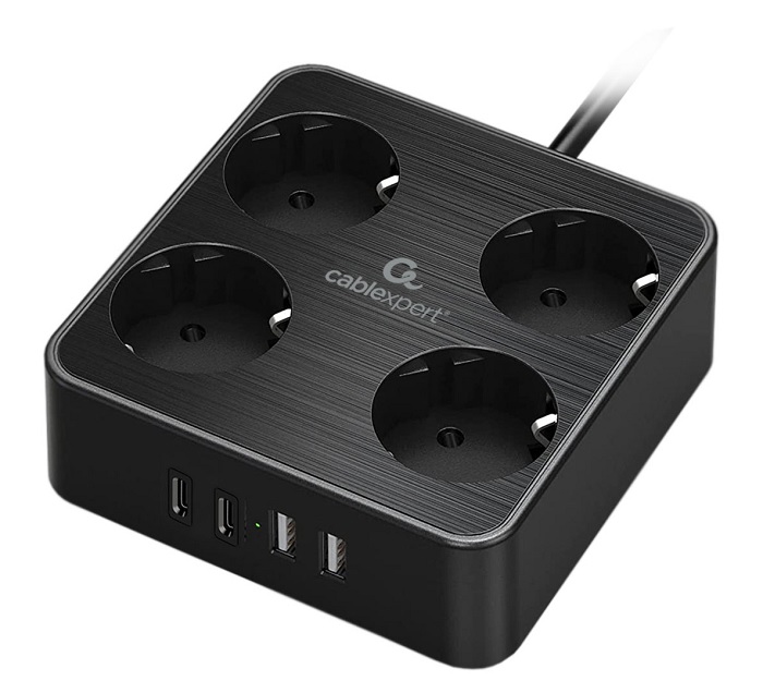 

Сетевой фильтр Cablexpert PLT-4-C2U2-B-2 Plate 4р, 10А, 2xType-C PD, 20Вт, 2xUSB, 2м, ур.защиты 4+, черный, коробка, PLT-4-C2U2-B-2