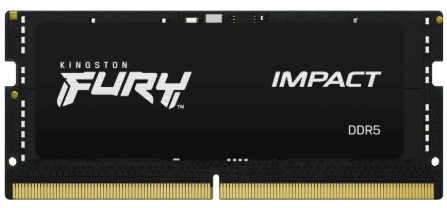 

Модуль памяти SODIMM DDR5 16GB (2*8GB) Kingston FURY KF564S38IBK2-32 Impact Black XMP 6400MHz 1RX8 CL38 1.35V 262-pin 16Gbit радиатор, KF564S38IBK2-32