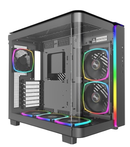 

Корпус ATX Montech KING 95 PRO BLACK без БП, боковая панель из закленного стекла, 2*USB 3.2, USB Type-C, audio, KING 95 PRO BLACK