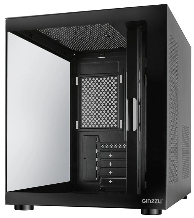 

Корпус mATX Ginzzu V100 без БП, боковая и фронтальная панель из закалённого стекла, USB 3.0, USB 2.0, V100