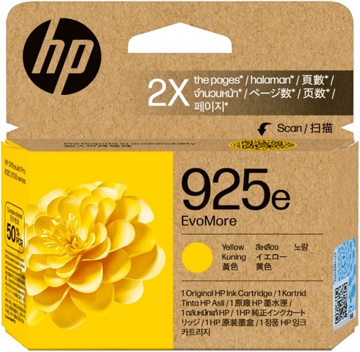 

Картридж HP 4K0W2PE G25e EvoMore Yellow (for HP OfficeJet Pro 8123), 4K0W2PE