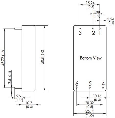 

Преобразователь DC-DC модульный TRACO POWER TEN 30-2412 Монтаж: на плату, 2x1 inch; P вых: 30 Вт; #: 1; U вх: 18...36 В; Выход: 12 В; Возможности: ДУ, TEN 30-2412