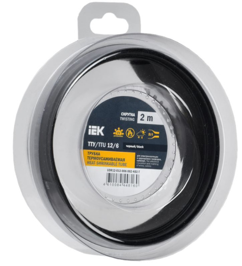 Изображение товара Термоусадочная трубка IEK UDR12-012-006-002-K02-T 2м для изоляции и герметизации