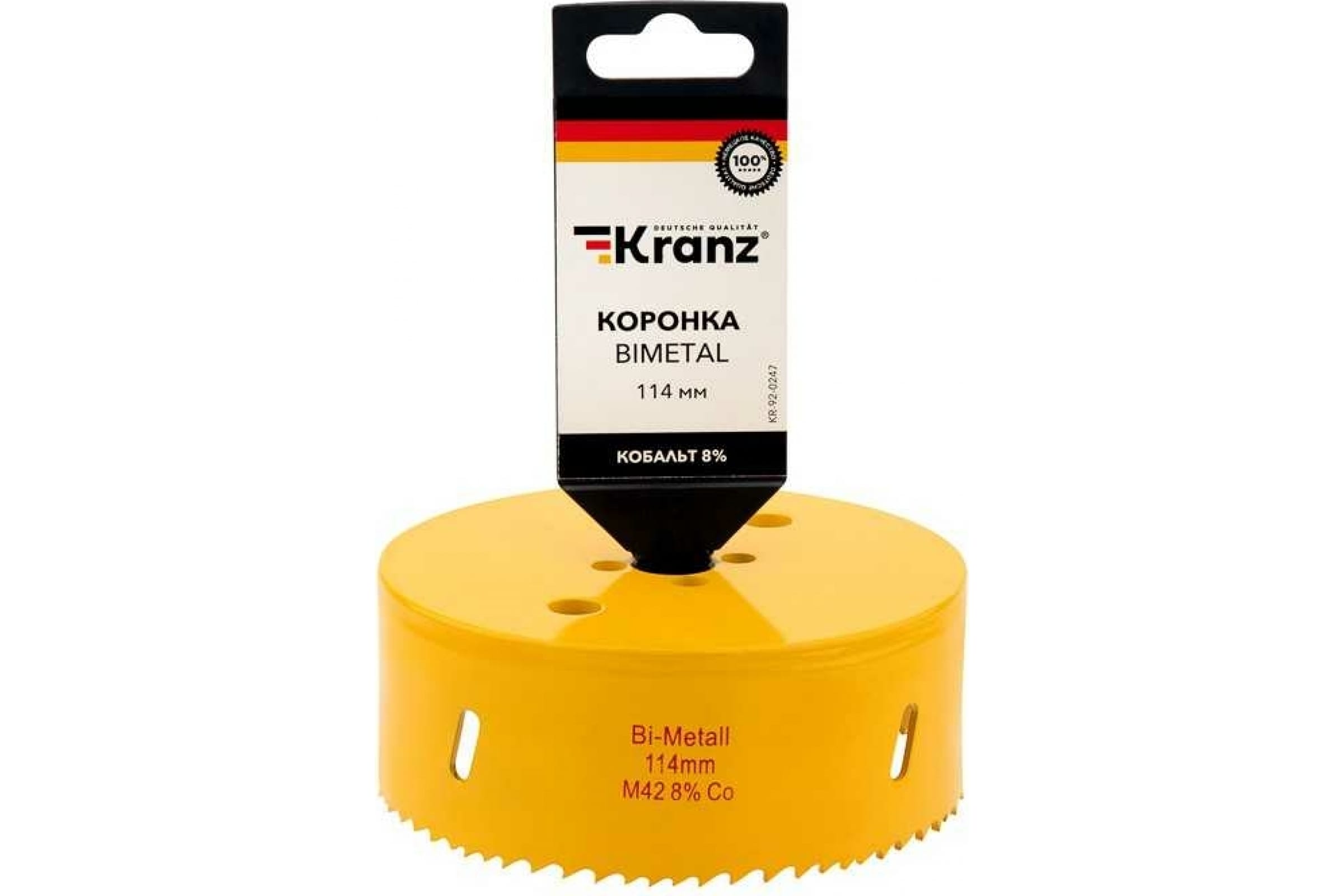 

Коронка KRANZ KR-92-0247 Bimetal 114 мм, KR-92-0247