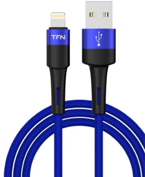 

Кабель интерфейсный TFN TFN-C-ENV-AL1MBL USB-A - 8pin Envy 1.2m нейлон синий, TFN-C-ENV-AL1MBL