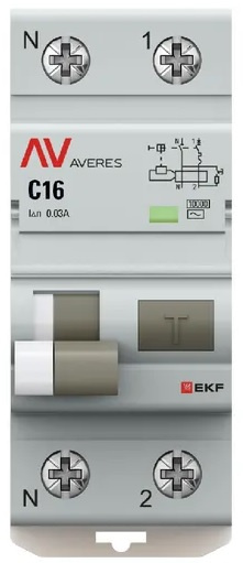 фото Автомат дифференциальный EKF rcbo10-1pn-16C-30-ac-av в Перми