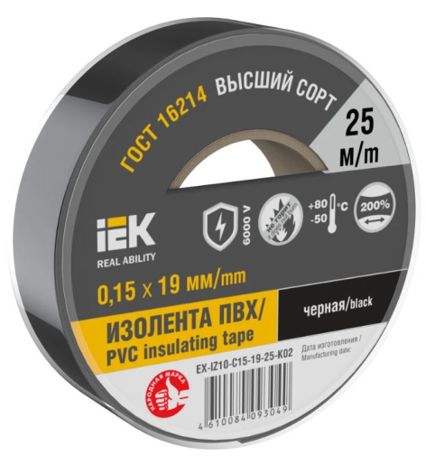 фото Изолента  IEK EX-IZ10-C15-19-25-K02 в Уфе