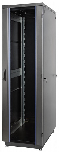 

Шкаф напольный 19", 22U Eurolan 60F-22-6A-31BL Racknet S3000 600 × 1000, передняя дверь стеклянная одностворчатая, задняя дверь металлическая одност, 60F-22-6A-31BL