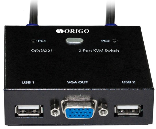 

Переключатель KVM ORIGO OKVM221/A1A 2-портовый с портами VGA и USB, OKVM221/A1A