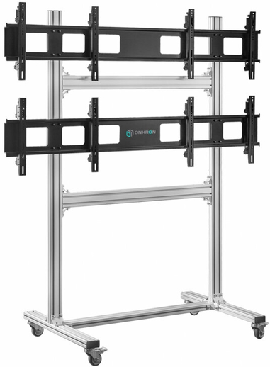 

Стенд ONKRON FSPRO2L-22 напольный мобильный для видеостен 2х2, для телевизоров диагональю 4х40"-55", FSPRO2L-22