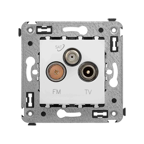 

Розетка DKC 4400533 TV-FM-SAT в стену, "Белое облако", "Avanti", 4400533