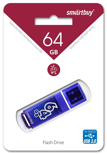 

Накопитель USB 3.0 64GB SmartBuy SB64GBGS-DB glossy синий, SB64GBGS-DB