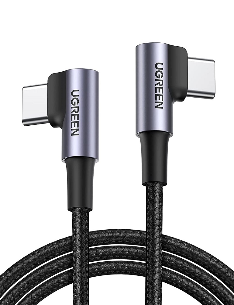 

Кабель UGREEN US323 70529 Angled USB-C Aluminum Case with Braided, 1м, black, US323