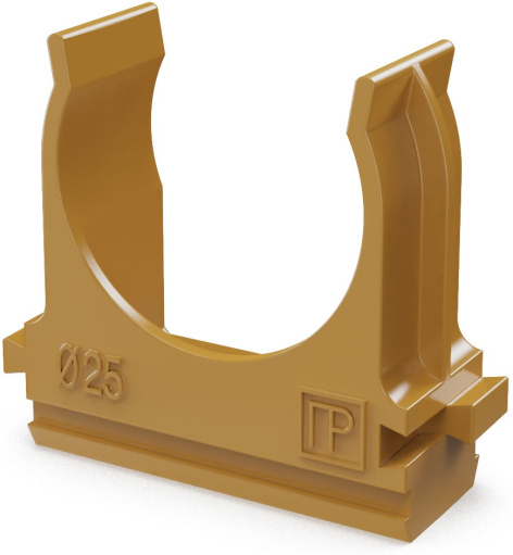 Изображение товара Клипса для труб ПВХ и гофрированных труб PR13.0053, 10 шт, диаметр 25 мм