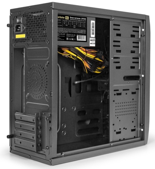 

Корпус mATX Exegate mEVO-7807 EX296390RUS черный, БП 500W, USB 3.2, USB 2.0, audio, mEVO-7807
