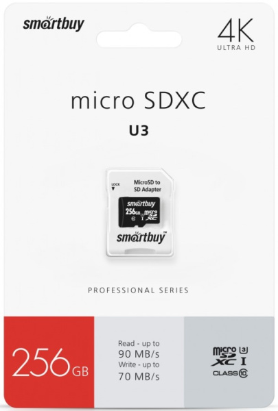 фото Карта памяти MicroSDXC 256GB SmartBuy SB256GBSDCL10U3-01 в Ростове-на-Дону