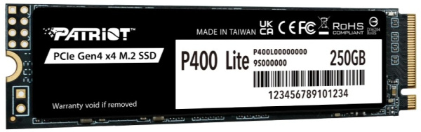 фото Накопитель SSD M.2 2280 Patriot Memory P400 Lite в Екатеринбурге 250 ГБ