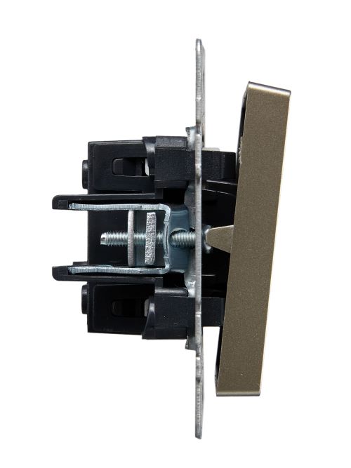 

Переключатель одноклавишный IEK BR-V12-1-10-K37 BRITE с инд. 10А ВС10-1-7-БрШ Шампань, BR-V12-1-10-K37