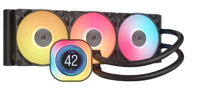 

Система охлаждения жидкостная Corsair iCUE LINK TITAN 360 RX LCD CW-9061023-WW LGA1851/1700/AM4/AM5 (3*120mm, 2100rpm, 73.5CFM, 36dBA), iCUE LINK TITAN 360 RX LCD