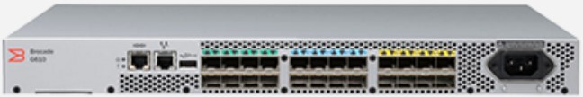 

Коммутатор Brocade G610 24-port FC Switch, 8-port licensed, 8x 16Gb SWL SFP+, 1 PS, FOS Notupgradable, Rail Kit, G610