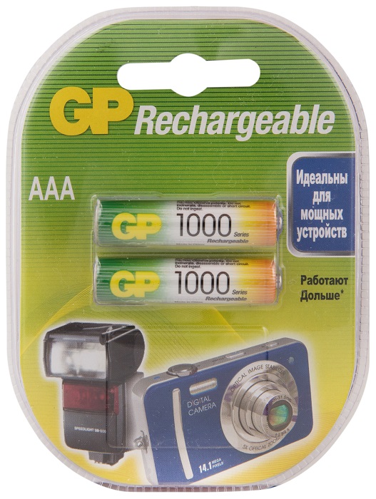 

Аккумулятор GP 100AAAHC 1.2V, 1000mAh, 2шт, size AAA, 100AAAHC