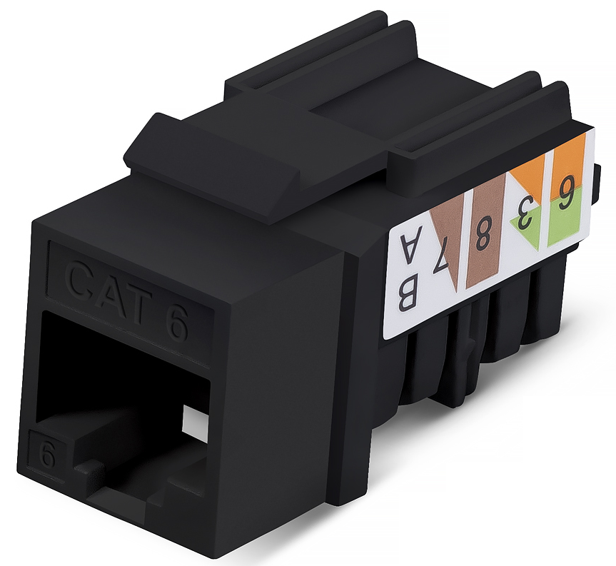 

Модуль Cabeus KJ-RJ45-Cat.6-90-SW-BK Keystone Jack RJ-45, категория 6, заделка тип 110, черная, со стяжкой, KJ-RJ45-Cat.6-90-SW-BK