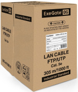 фото Кабель витая пара Exegate UTP4-C5e-CCA-S24-OUT-PE-BK-305 UTP