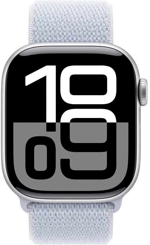 

Часы Apple Watch Series 10 GPS 42mm MWWD3 Silver Aluminium Case with Blue Cloud Sport Loop, Watch Series 10 GPS 42mm