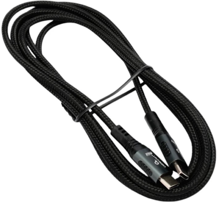 

Кабель USB 2.0 Cablexpert ССP-USB2.0-240W-2M Type-C/Type-C, 5А, 240Вт, PD3.1/QC4.0, медь, оплетка, 2м, черный, ССP-USB2.0-240W-2M