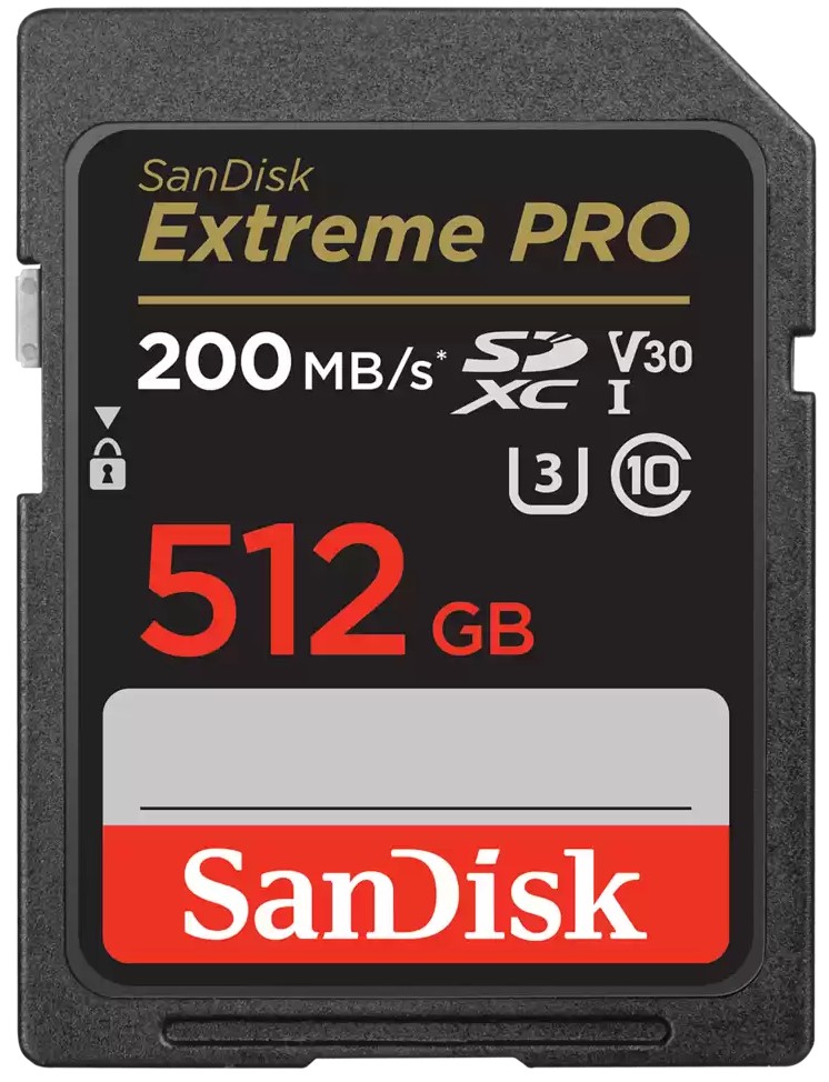 

Карта памяти SDXC 512GB SanDisk SDSDXXD-512G-GN4IN Extreme Pro SD UHS I 200/40MB/s, SDSDXXD-512G-GN4IN