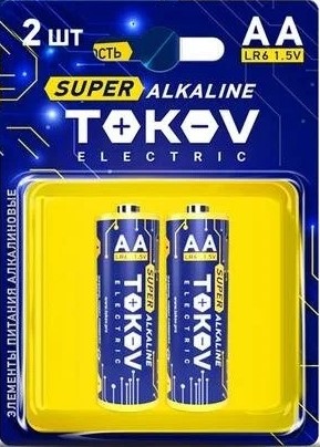 

Батарейка TOKOV ELECTRIC TKE-ALS-LR6/B2 LR6/AA (блист.2шт), TKE-ALS-LR6/B2