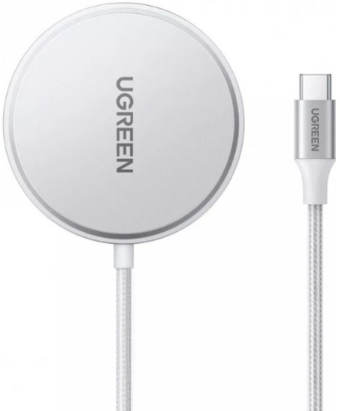

Зарядное устройство беспроводное UGREEN W703 55206_ 15W, для iPhone. цвет: серый, W703