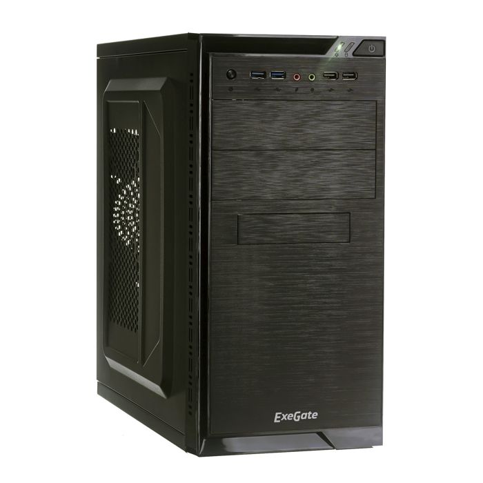 

Корпус mATX Exegate QA-412U EX272747RUS minitower, XP500, Black, 120mm, 2*USB+2*USB3.0, Audio, black, QA-412U
