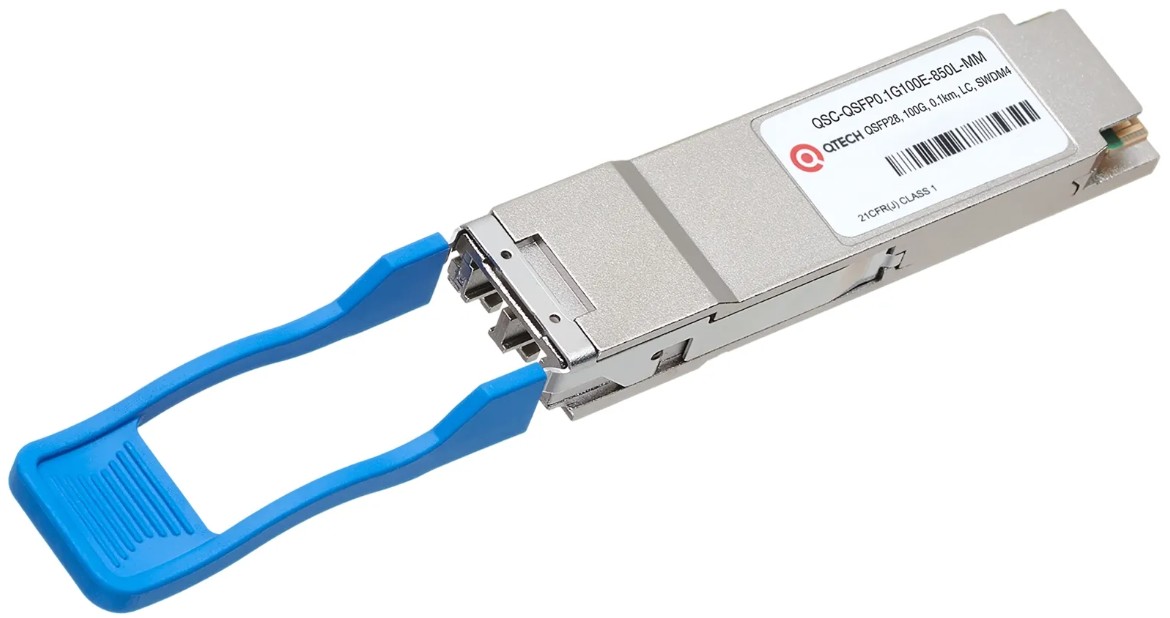

Трансивер QTECH QSC-QSFP0.1G100E-850L-MM 100G QSFP28, SWDM4, 850nm, 100m, LC, QSC-QSFP0.1G100E-850L-MM