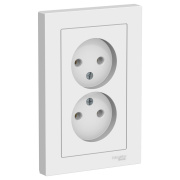фото Розетка двухместная без заземления  Systeme Electric ATN001320