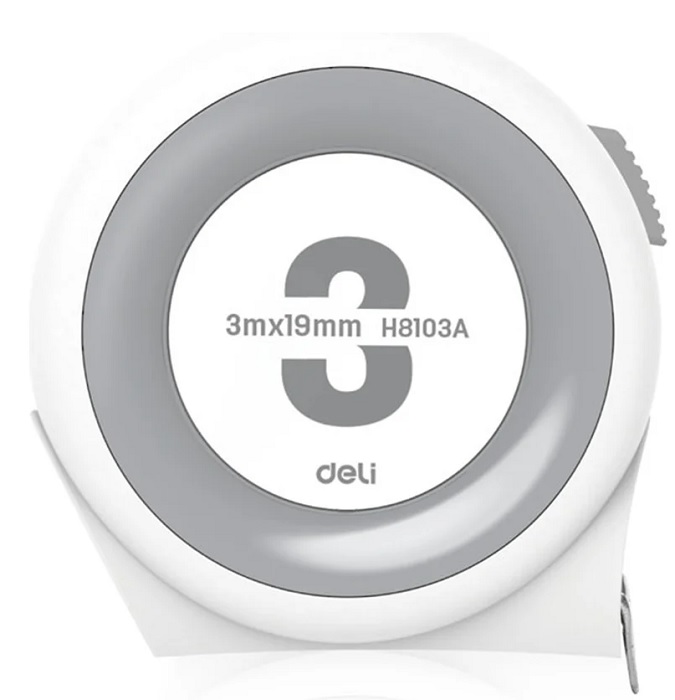 

Рулетка Deli H8103A Home Series White 3м х 19мм, клипса, шнурок, эксклюзивный дизайн, H8103A